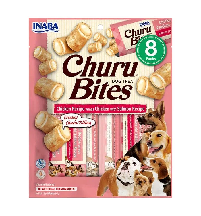 Churu Fun Bites Receta de Pollo con Salmón Snack para Perros