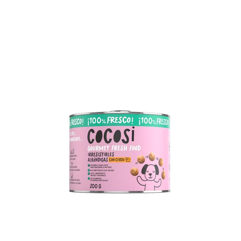 Cocosi Lata de Mini Albóndigas de Cerdo para Perros