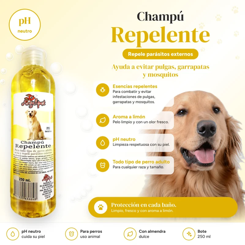 Pack champús para perros a elegir · 2 o 3 botes de 250 ml