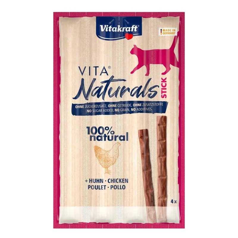 Vitakraft Vita Naturals Cat Stick Pack 4x5 g Sin Cereales