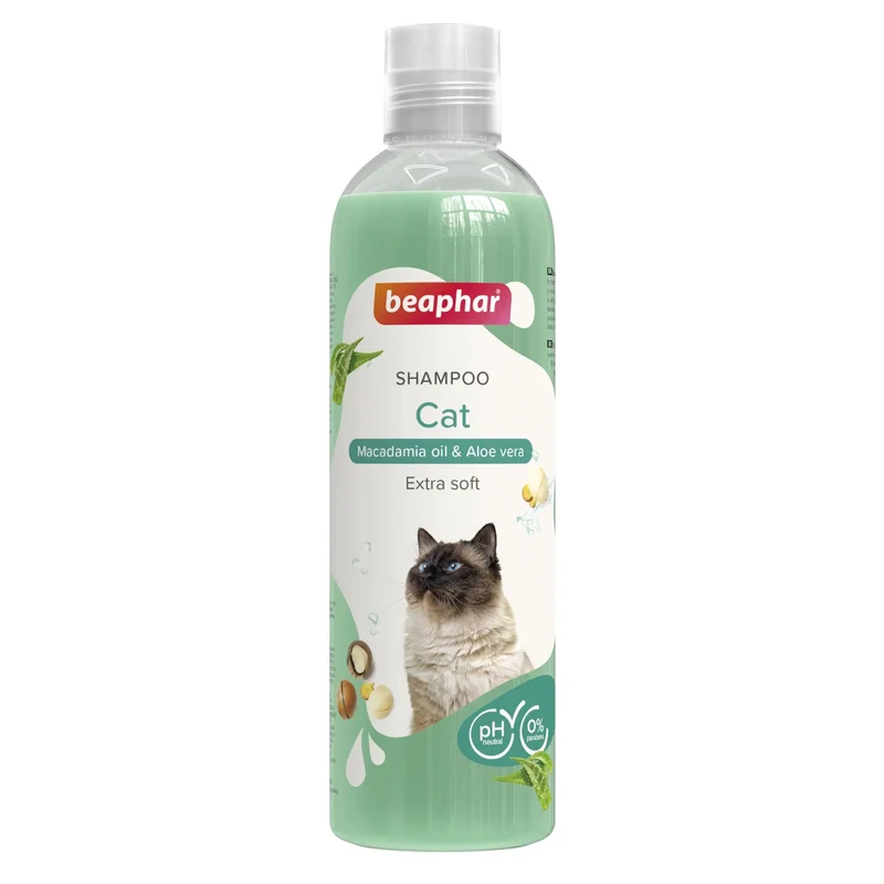 Beaphar Champú Extra Suave para Gatos con Aceite de Macadamia y Aloe Vera - 250 ml
