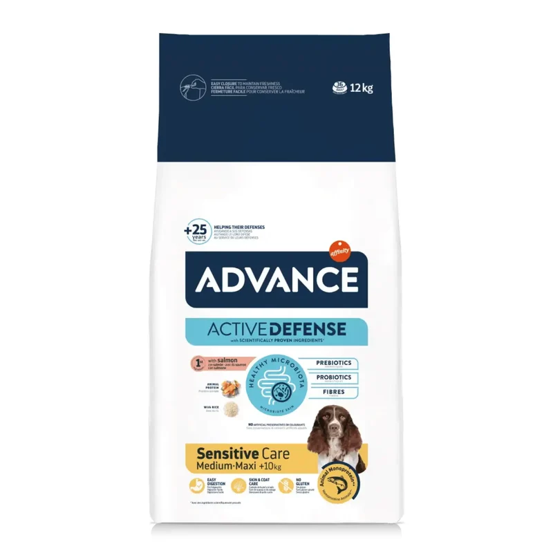 Advance Adult Medium Maxi Salmón y Arroz Sensitive Care Pienso para Perros