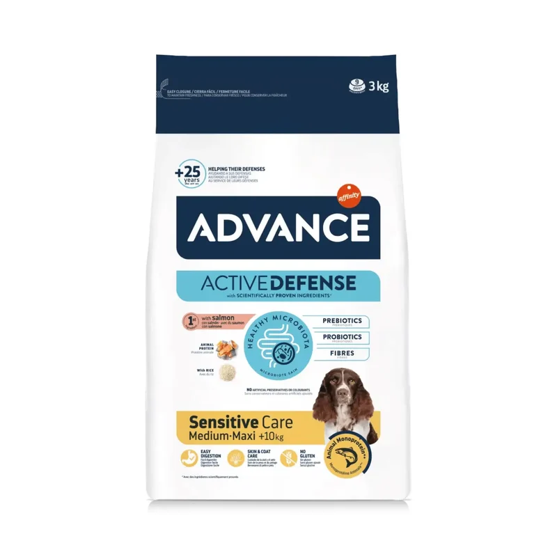 Advance Adult Medium Maxi Salmón y Arroz Sensitive Care Pienso para Perros