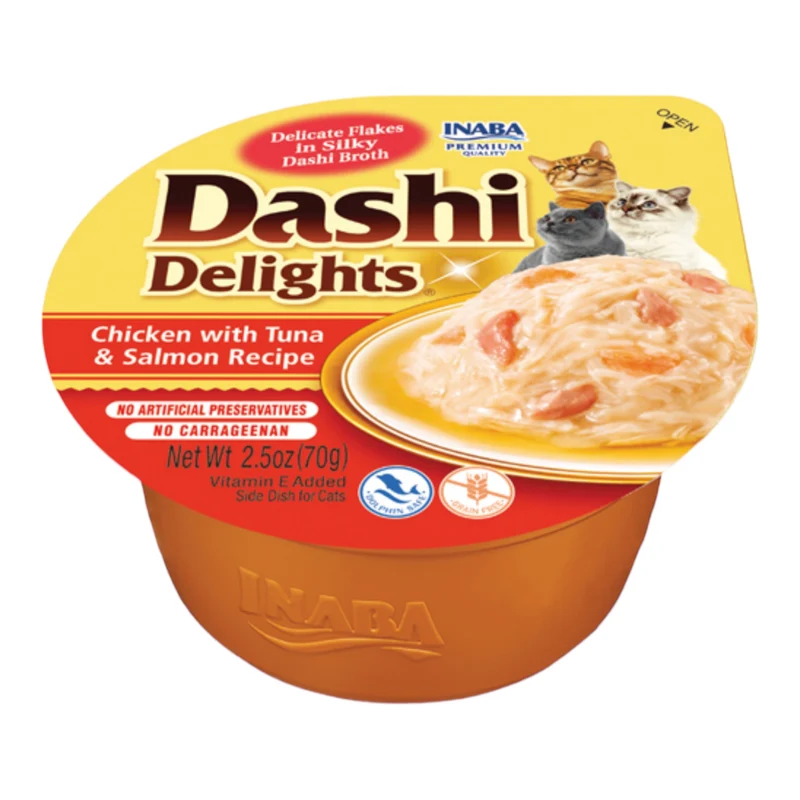 Dashi Pollo, Atún y Salmón para Gatos
