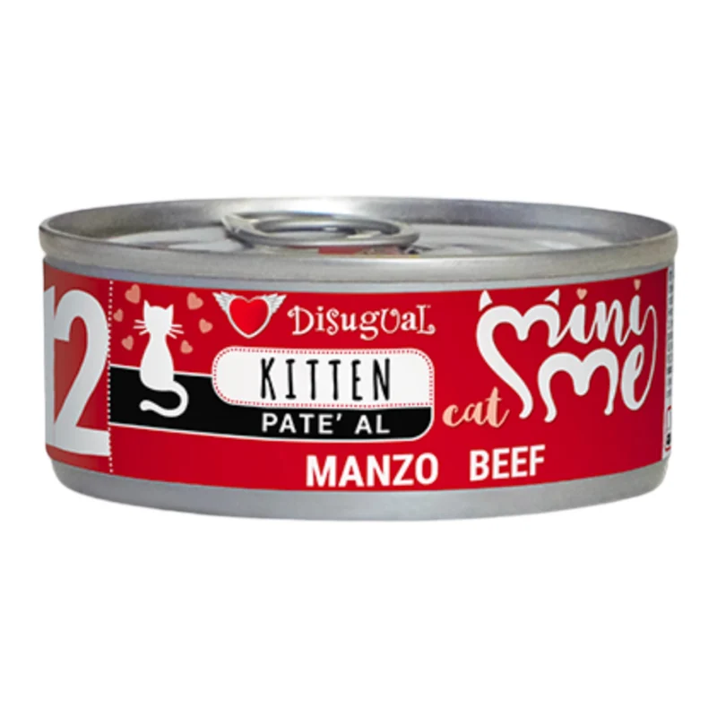 Disugual Mini Me Ternera para Gatitos — Comida Húmeda Completa Kitten