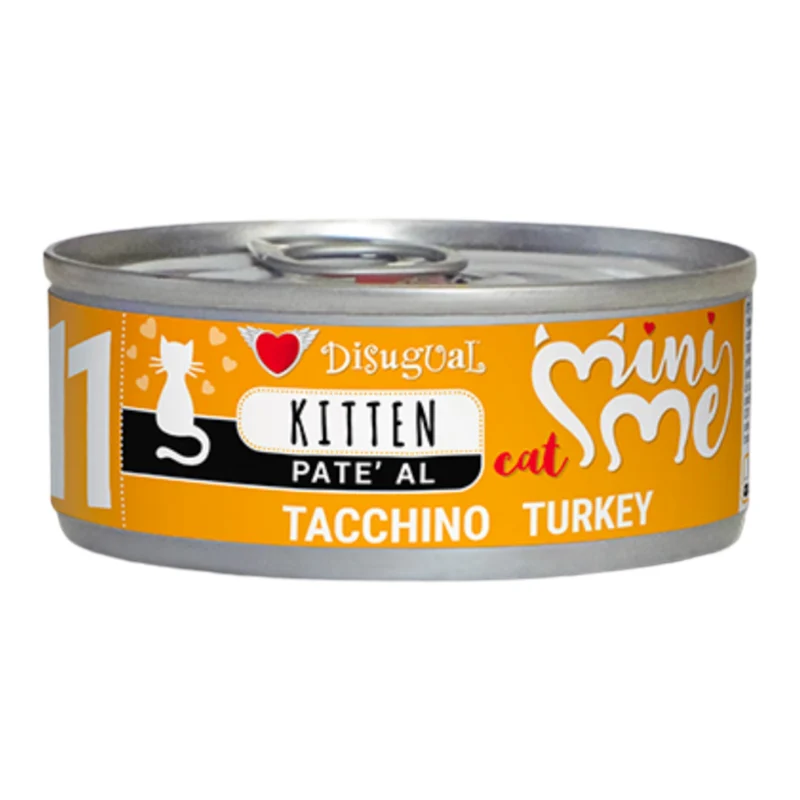 Disugual Mini Me Pavo para Gatitos — Comida Húmeda Completa Kitten