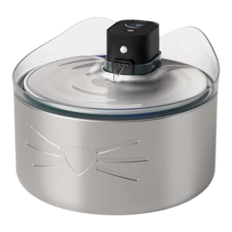 Catit Pixi Fuente Sin Cables de Acero Inoxidable UVC para Gatos — Bebedero