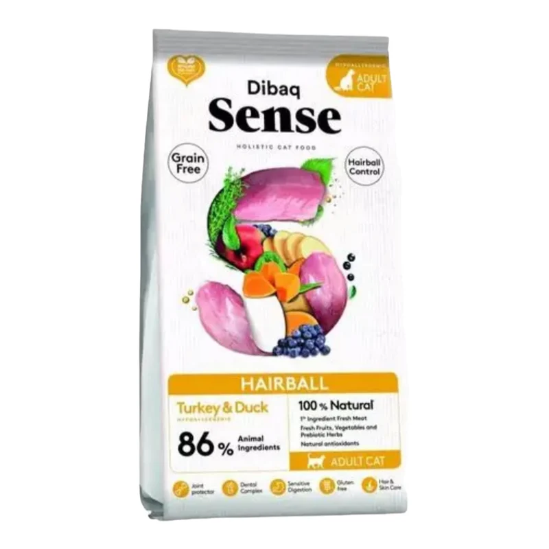 Dibaq Sense Cat Hairball — Pienso Holístico para Gatos Esterilizados con Bolas de Pelo