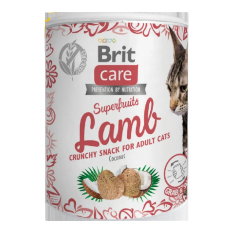 Brit Care Snacks Super Fruits Cordero para Gatos