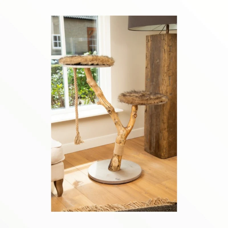 Designed By Lotte Árbol Rascador Elora con Tronco Real para Gatos