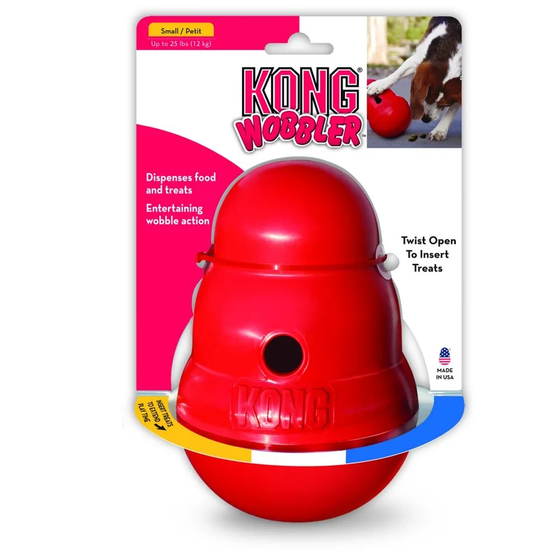 KONG Woobler Dispensador de Premios para Perros — Tambaleo Interactivo