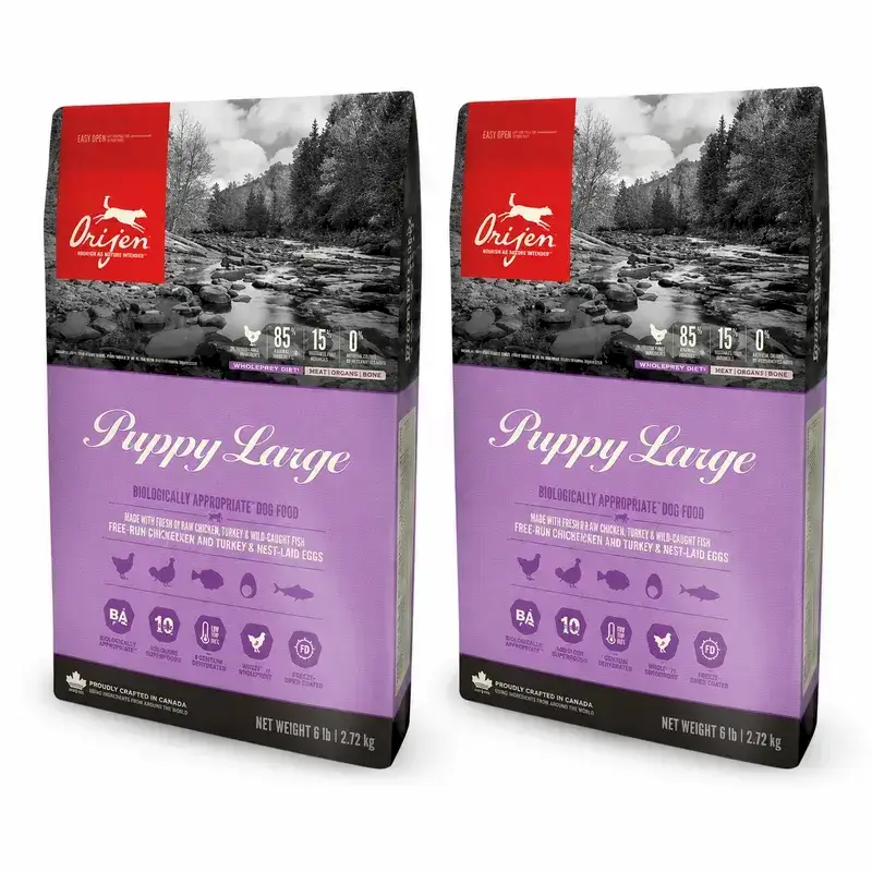 Orijen Canine Puppy Large 11,4 Kg Pienso Para Perros , pack 2