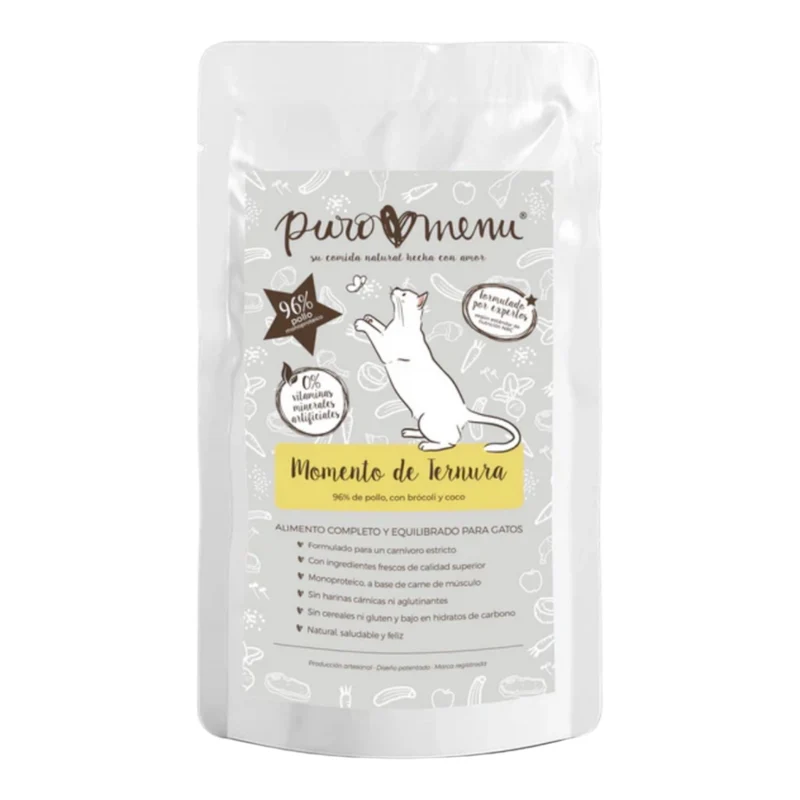 Puromenu Momento de Ternura Bio Pollo para Gatos — Comida Húmeda