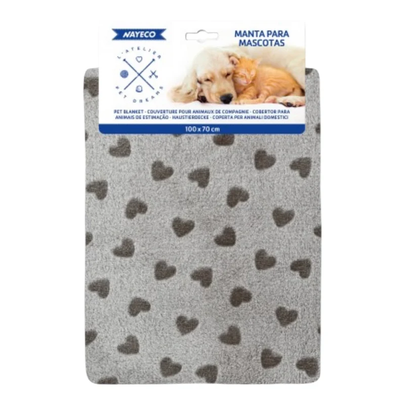 Manta Corazones para Perros y Gatos — Suave y Calentita