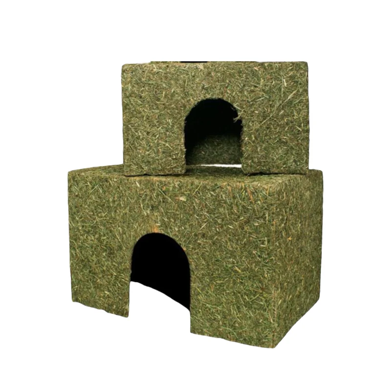 Casita de Heno para Conejos y Roedores — Refugio y Snack