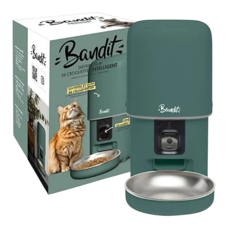 Bandit Comedero Inteligente para Gatos y Perros Pequeños — Control Remoto