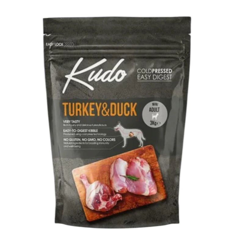 Kudo Cool Pressed Pavo y Pato Medium Maxi para Perros — Pienso Natural