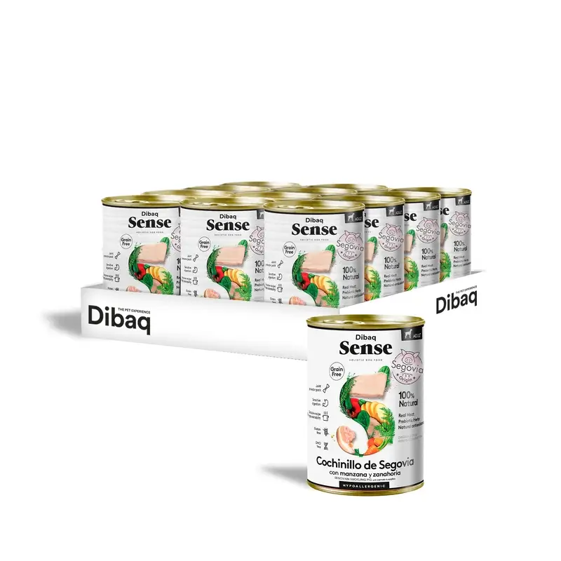 Dibaq Sense Comida Húmeda Perros Cochinillo De Segovia, 12 x 380 gr