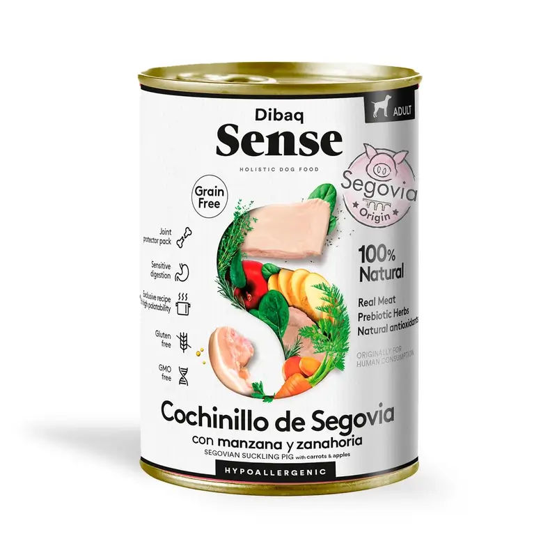 Dibaq Sense Comida Húmeda Perros Cochinillo De Segovia, 12 x 380 gr
