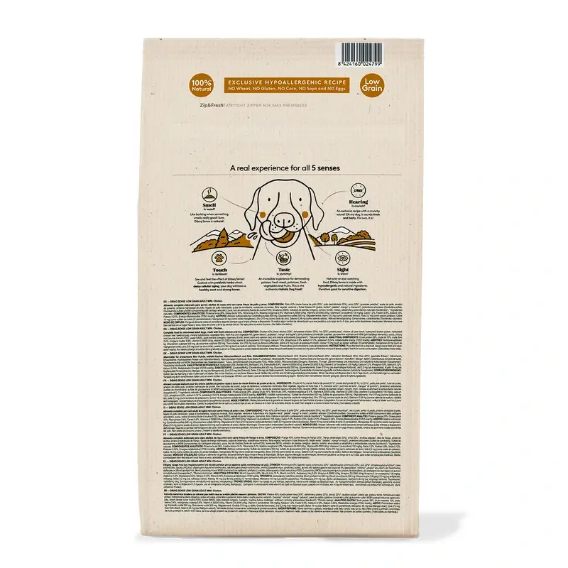 Dibaq Sense Pienso Perros Low Grain Pollo Adulto Mini, 2 kg