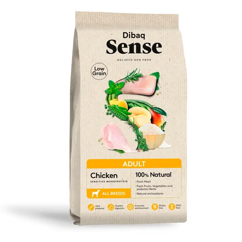 Dibaq Sense Pienso Perros Low Grain Pollo Adulto, 12 kg