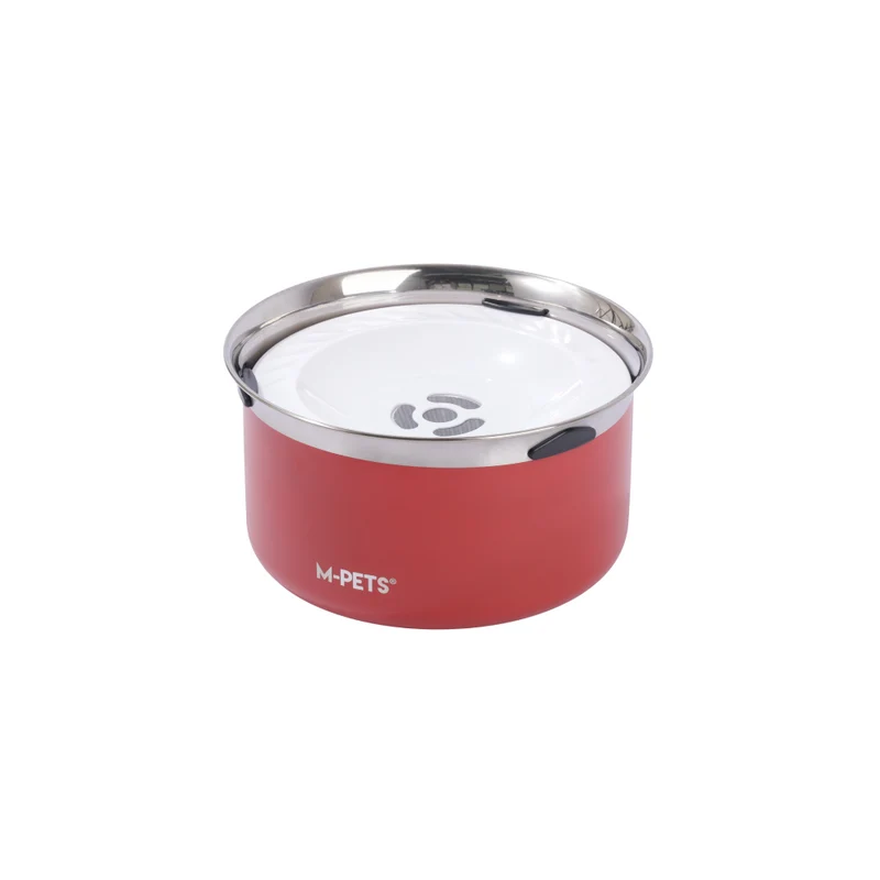 Splash Control Dog Bowl 3.7L - Crimson Red