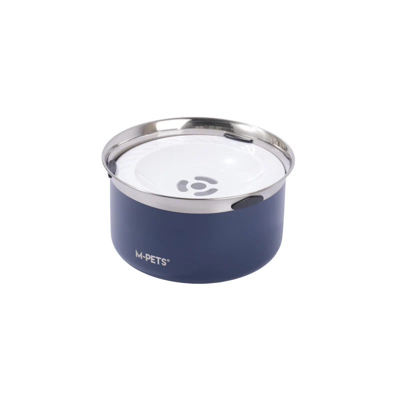 Splash Control Dog Bowl 3.7L - Dark Denim Blue