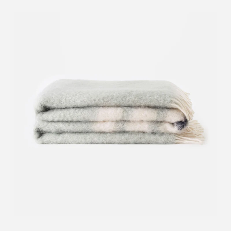 Manta de mohair menta