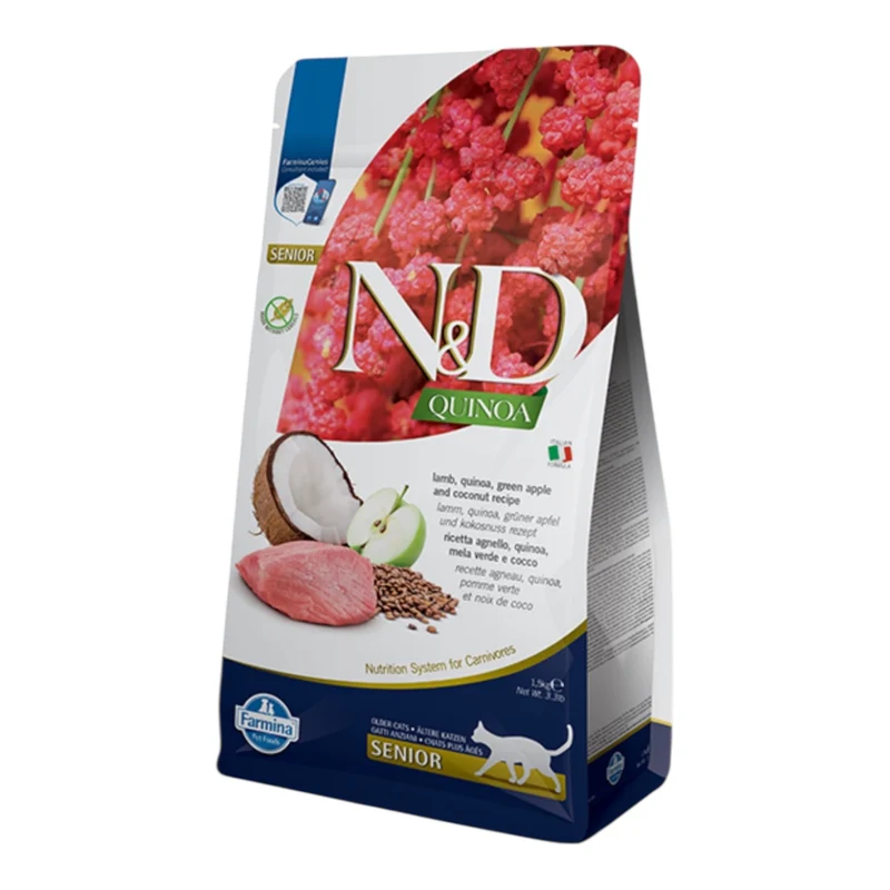 Farmina N&D Quinoa Senior Cordero para Gatos Mayores — Sin Cereales