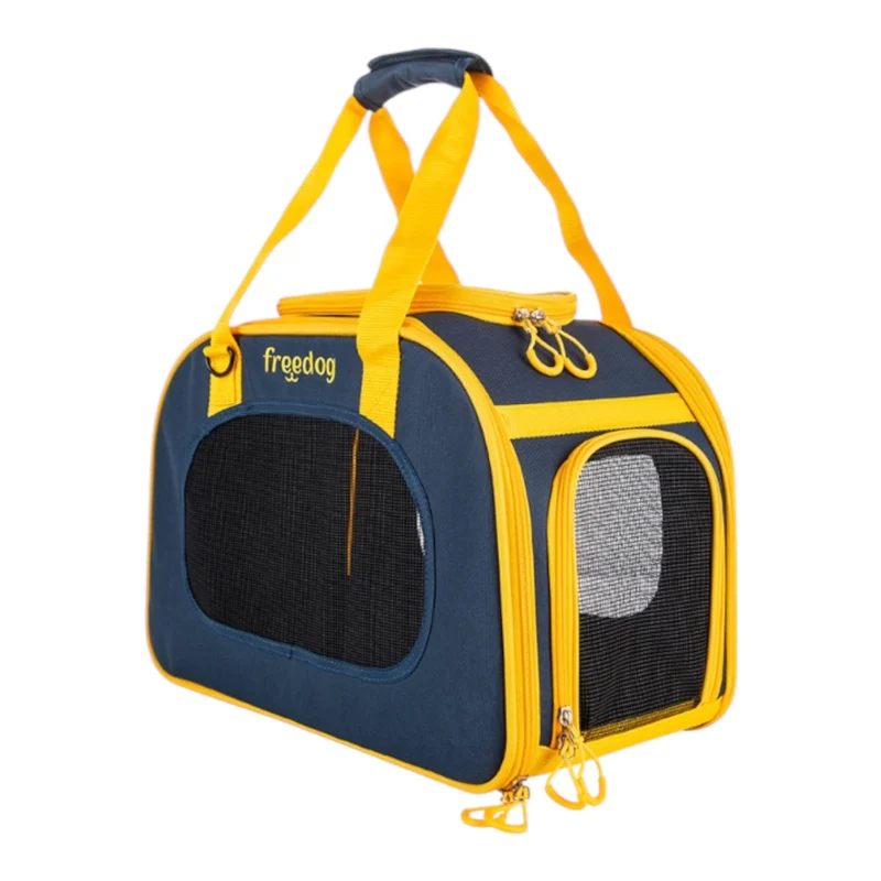 Transportín Travel Azul Navy para Mascotas — Cómodo y Resistente