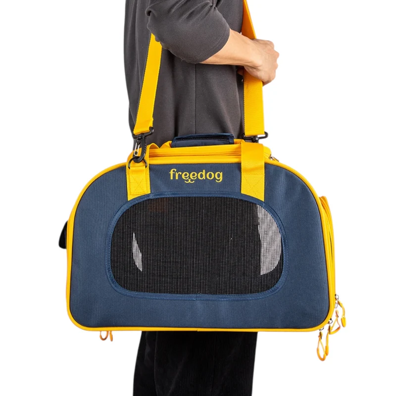 Transportín Travel Azul Navy para Mascotas — Cómodo y Resistente