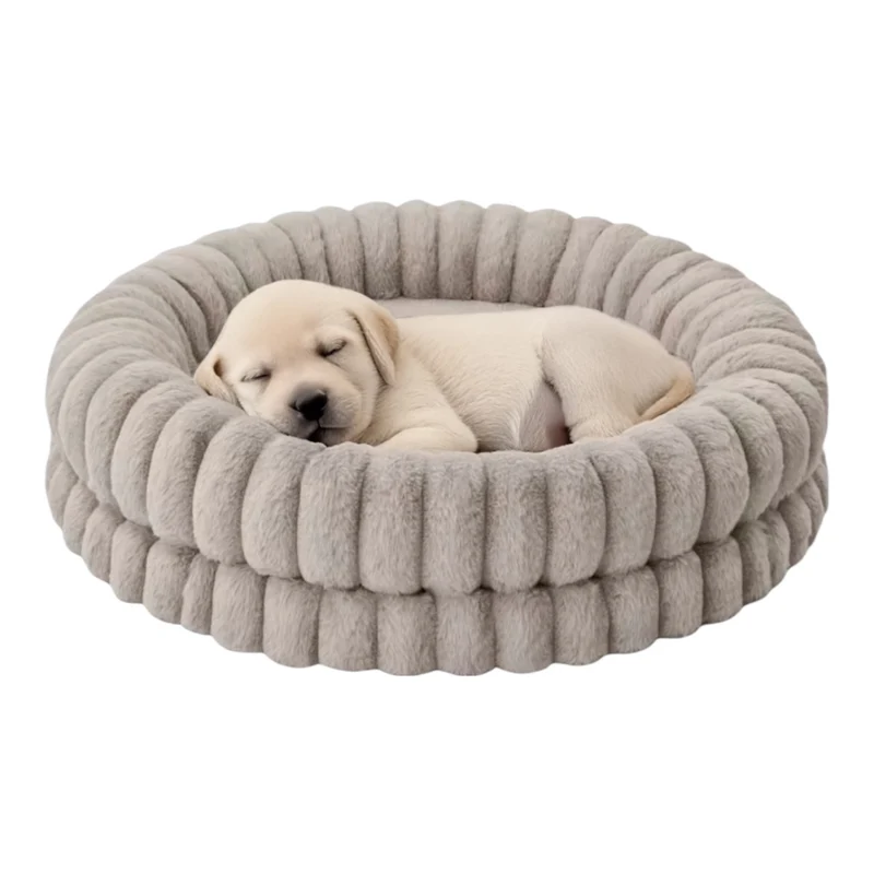Cuna Muffin para Perros y Gatos — Cama Suave con Bordes Elevados
