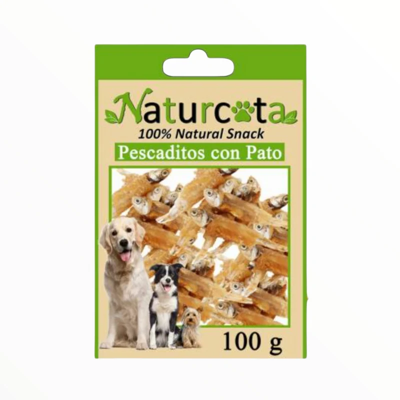 Naturcota Pescaditos con Pato Deshidratado para Perros — Snack Natural Omega 3
