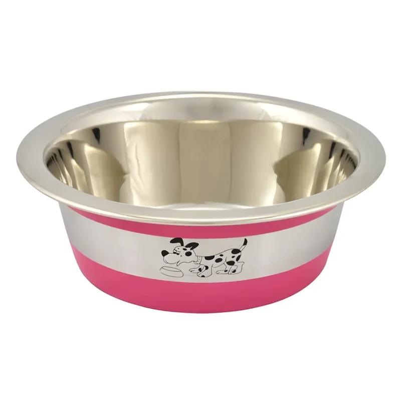 Comedero Antideslizante Oslo Rosa 0,38L