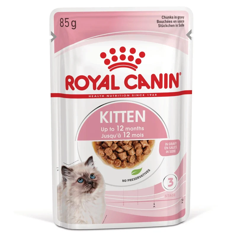 Royal Canin Kitten Húmedo 85 g para Gatos | Salsa, Gelatina o Paté