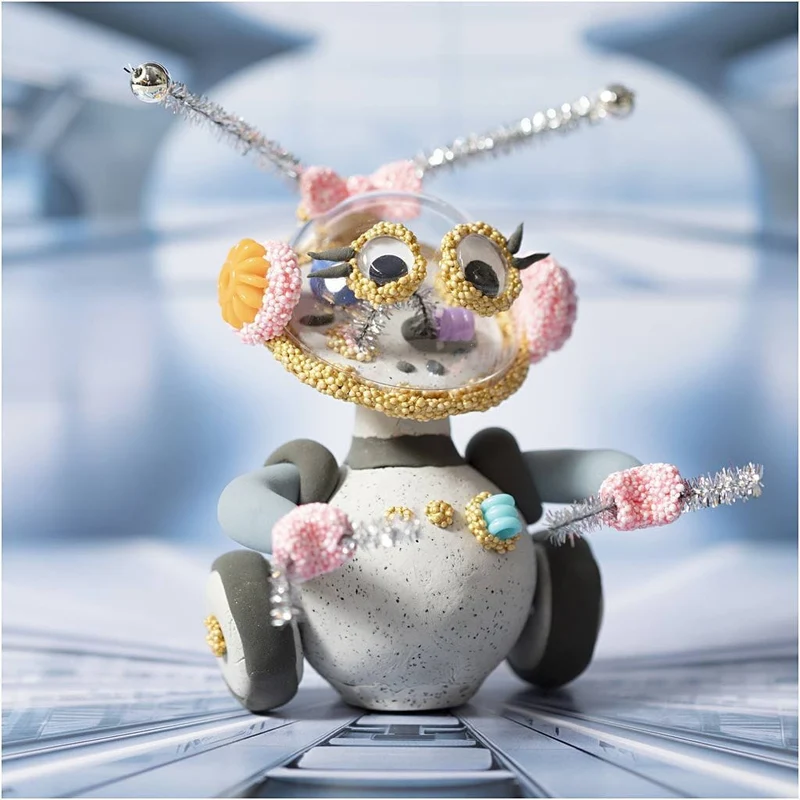 Mini kit robot gris - rosa