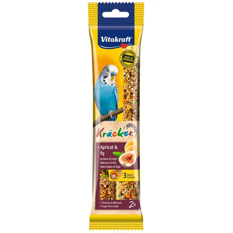 Vitakraft Barritas Periquito Albaricoque Higo 7x2 unidades