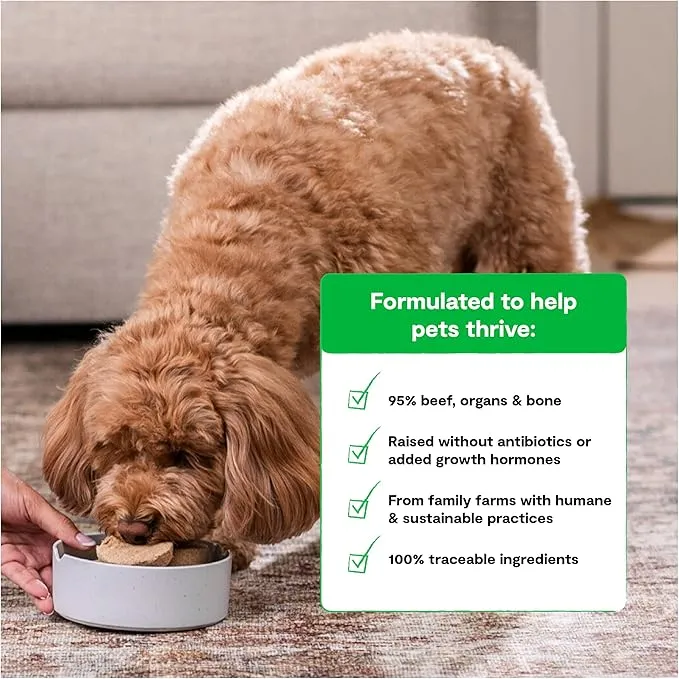 Open Farm Freeze Dried Raw Grass Fed Beef Patties Dry Dog Food 297G