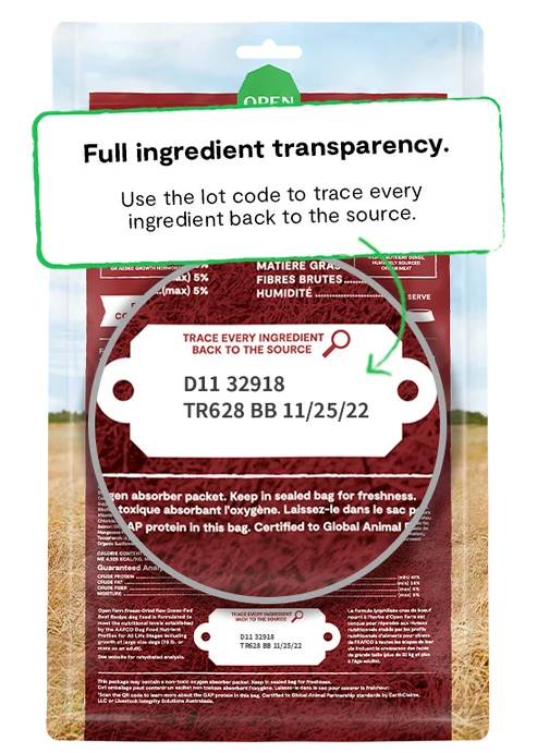 Open Farm Freeze Dried Raw Grass Fed Beef Patties Dry Dog Food 297G