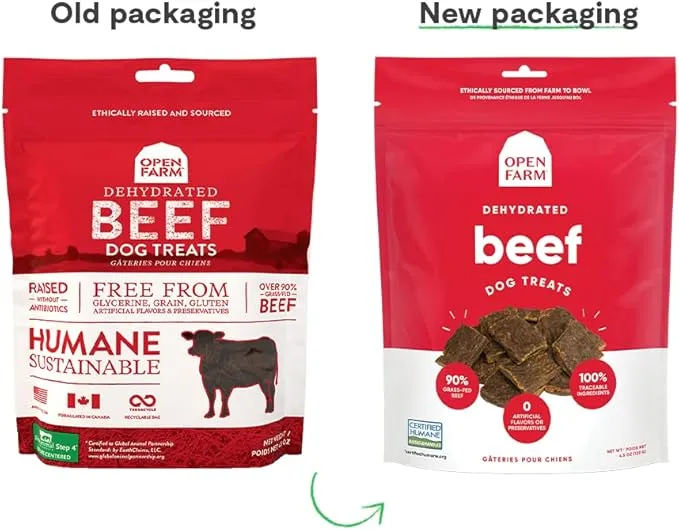 Open Farm Dehydrated Beef Dog Treat 127G