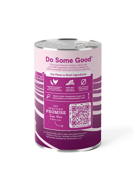 Open Farm Chicken & Salmon Pate Adult Wet Dog Food 354G