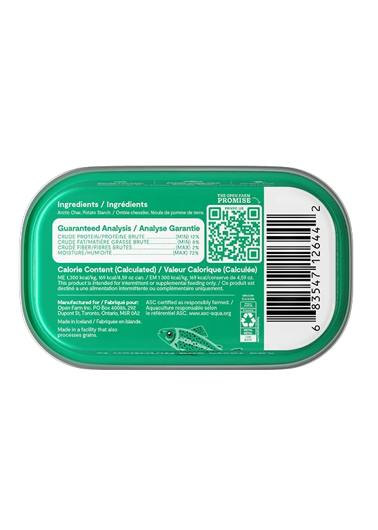 Open Farm Arctic Char Meal Topper for Dogs 130G
