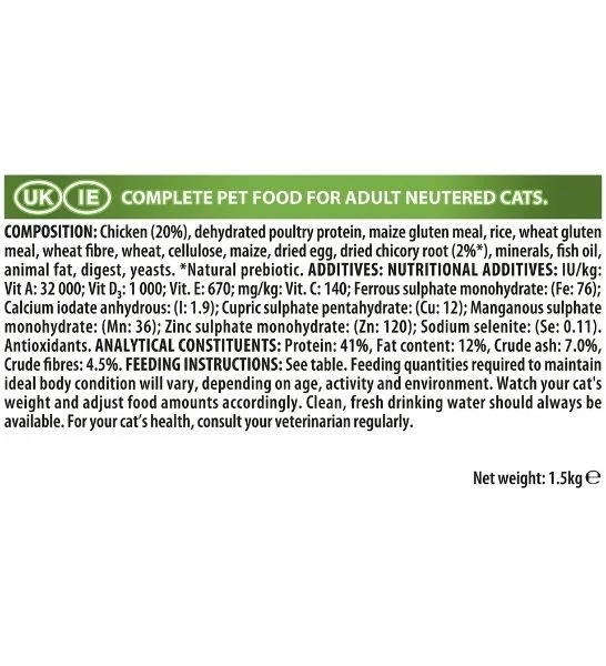 PURINA Pro Plan Sterilised Optidigest Adult Chicken Dry Cat Food