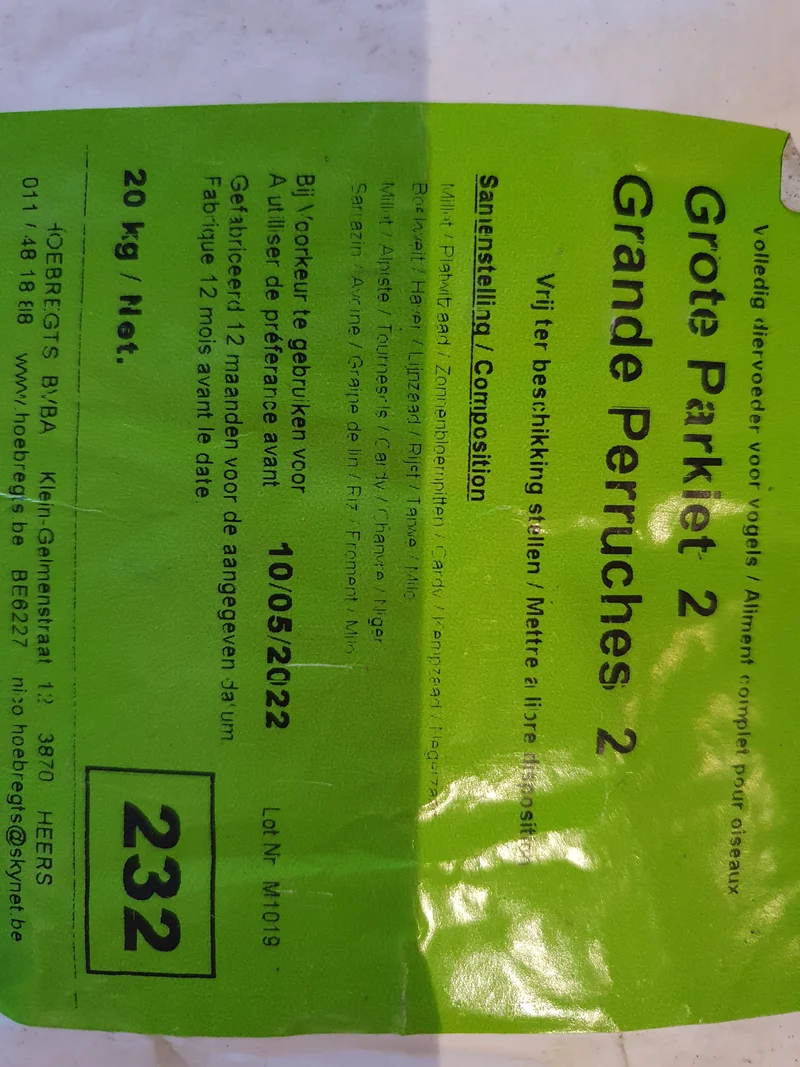 Periquitos grandes - 5 kg