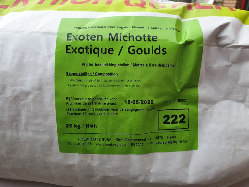 Exóticos Michotte Goulds 25kg