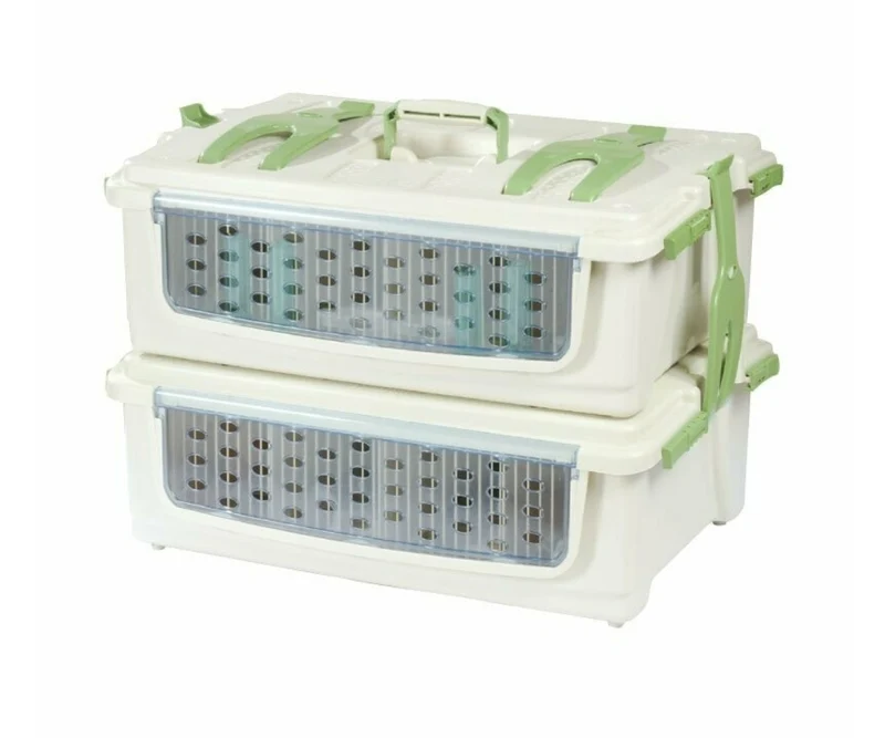 Caja de Transporte de Plástico Safari (4 piezas con tapa)