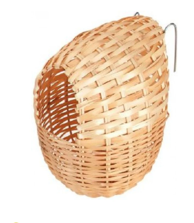 Nido de pinzón de bambú grande de 16 cm