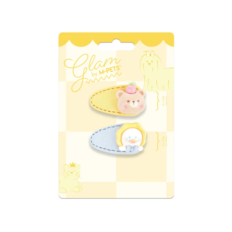 GLAM Hair Accessories for pets clip - Yellow