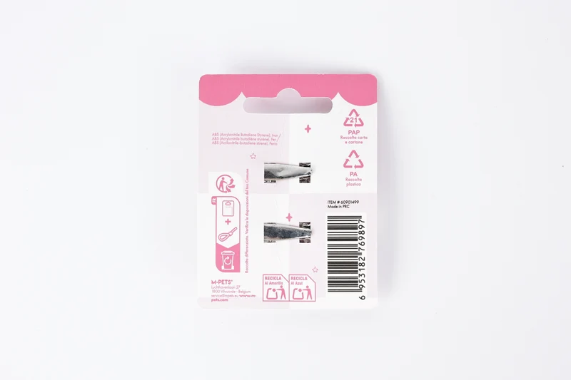 GLAM Hair Accessories for pets flower shape clip - Pink & White