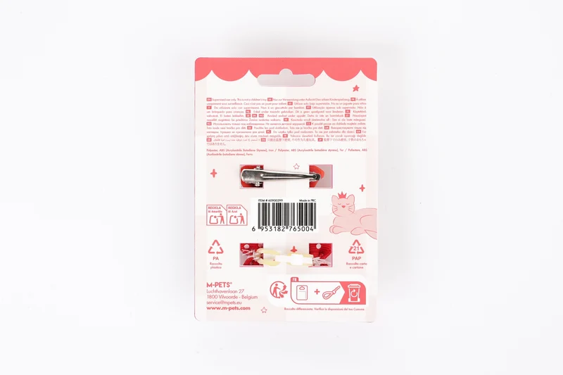 GLAM Hair Accessories for pets clip & rubber band - Red